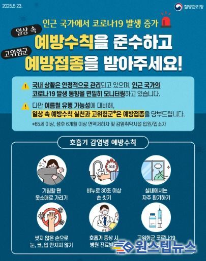 코로나19 예방수칙 안내문