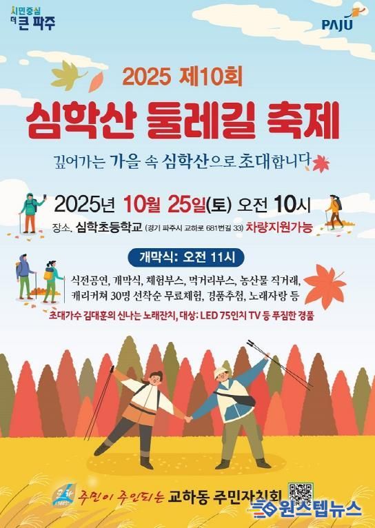 파주시 교하동, ‘제10회 심학산 둘레길 축제’ 개최