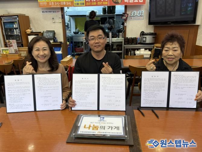 수원시 장안구 조원2동 지역사회보장협의체, 나눔의 가게 협약 체결