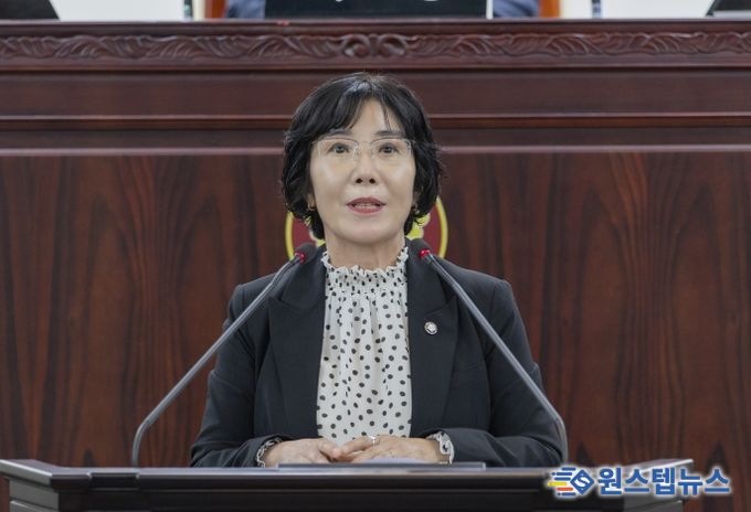 화성특례시의회 조오순 의원이 제245회 임시회 중 제1차 본회의에서 5분 자유발언을 하고 있다.