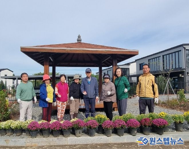 현덕면 행정복지센터, 행복정원 4개소 생활 원예 실시