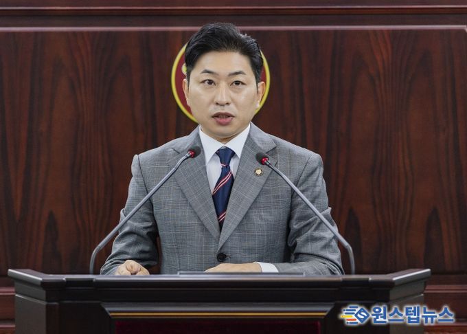 김종복 의원 5분 발언 모습