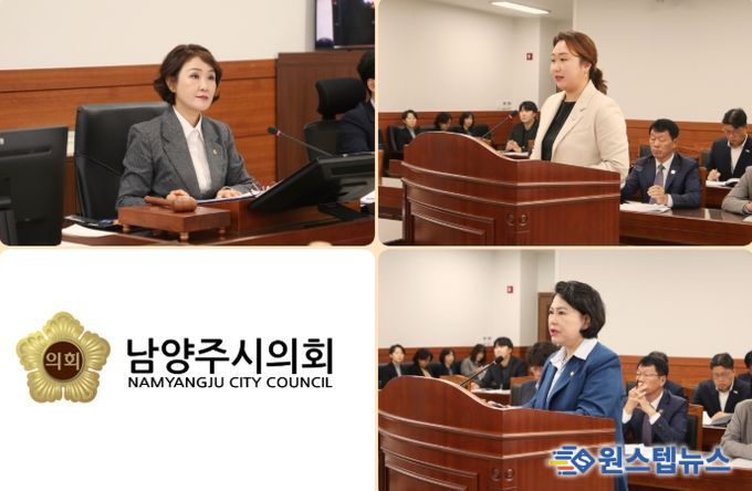 윗줄 왼쪽부터 시계방향으로 : 이경숙 위원장, 전혜연 의원, 박윤옥 의원