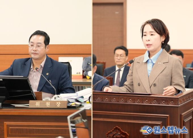 왼쪽부터 : 한근수 위원장, 정현미 의원
