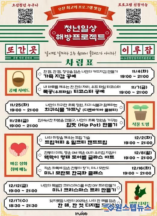 오산시, 청년들의 일상에 활력을 더하는 ‘청년 일상해방 프로젝트’ 운영