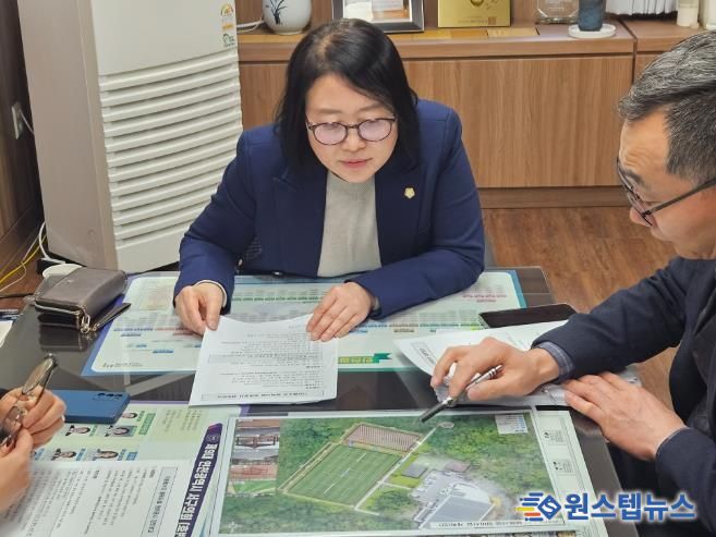 고선희 서구의원 노력 결실, 가좌배수지 족구장 11월 20일 준공 예정
