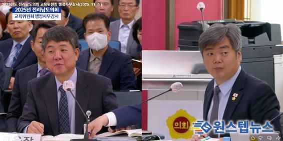 행정사무감사 중인 박원종 전남도의원