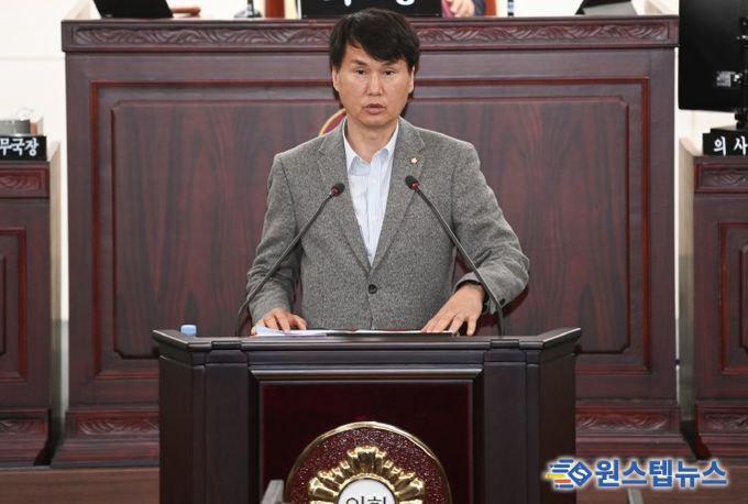 송선영 의원 5분발언 모습