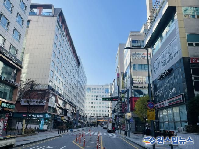 광교상현역 온누리 골목형상점가 전경