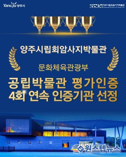 양주시립회암사지박물관, 문체부 공립박물관 평가인증 4회 연속 선정