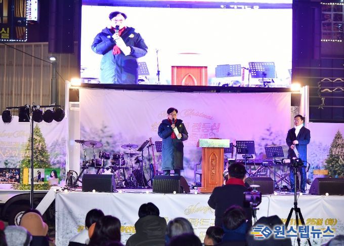 인사말을 전하는 김병수 시장