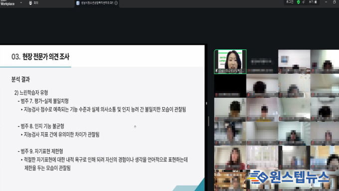 성남시청소년청년재단, 느린학습자 청소년 유형화·개입방안 연구보고서 및 사례집 기반 현장활용 교육 실시
