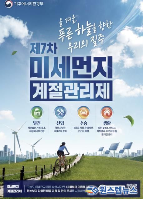 '7차 미세먼지 계절관리제' 포스터
