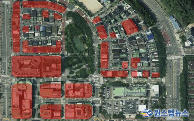 구갈상점가 확대 후 구역도