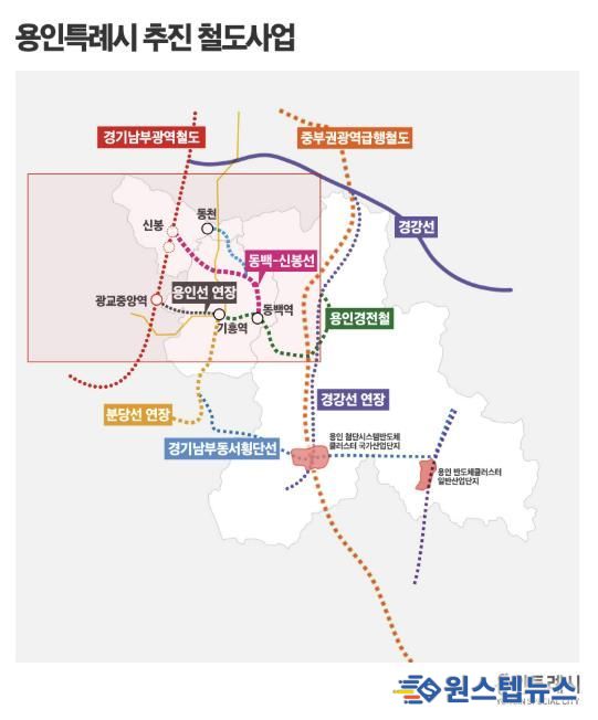 용인특례시 추진 철도사업