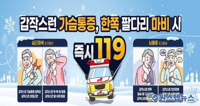 구리시, 겨울철 뇌졸중·심근경색 예방을 위해 건강관리 당부