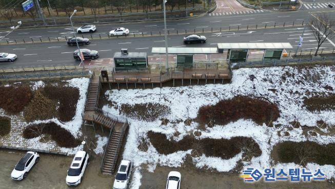 용인특례시가 수지구 성복동에 조성한 미세먼지 차단숲