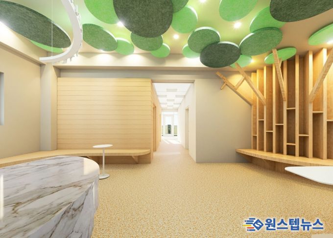 광명시 청소년상담복지센터 내부 투시도.