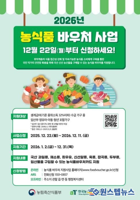 파주시, 2026년 농식품바우처 사업 확대 시행