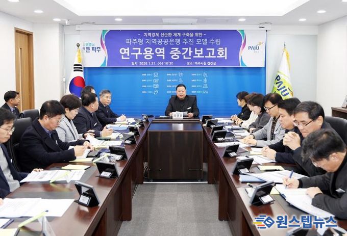 파주형 지역공공은행 추진 모델 수립 용역 중간보고회 개최