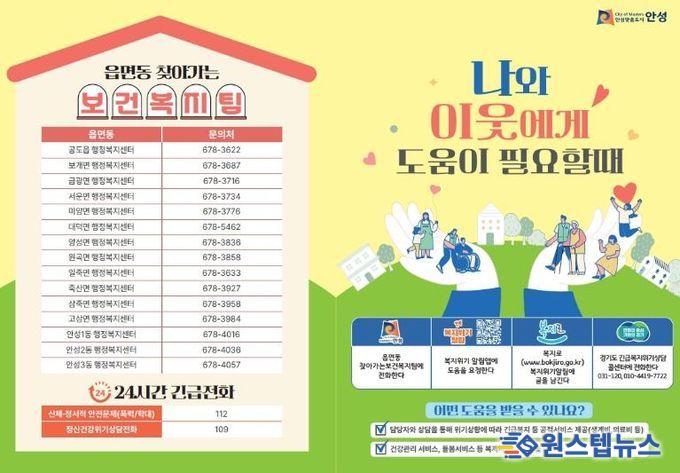 안성시, 2026년 1차 겨울철 복지사각지대 집중 발굴 추진