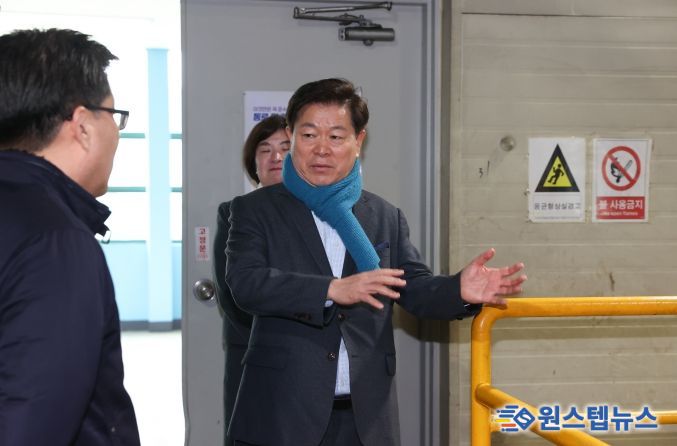 박승원 광명시장, 설 연휴 첫날 현장 점검