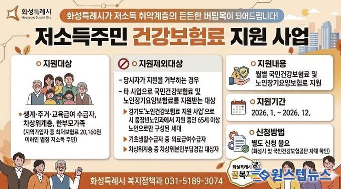 저소득주민 건강보험료 지원 홍보자료
