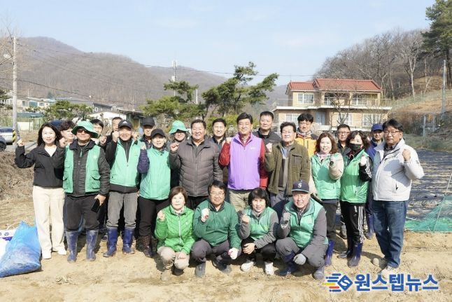 광주시 광남1동 새마을회, 개나리 식재·사랑의 감자 심기 실시