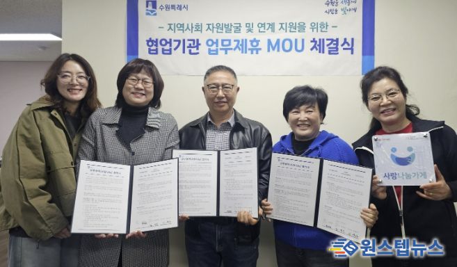 수원시 팔달구 우만2동 지역사회보장협의체, 대흥떡방앗간과 업무협약(MOU) 체결