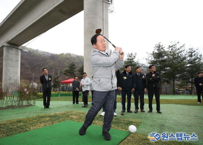 시타 중인 주광덕 시장