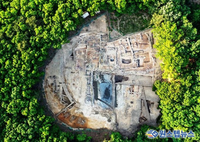 여주 상원사지 발굴조사 항공사진